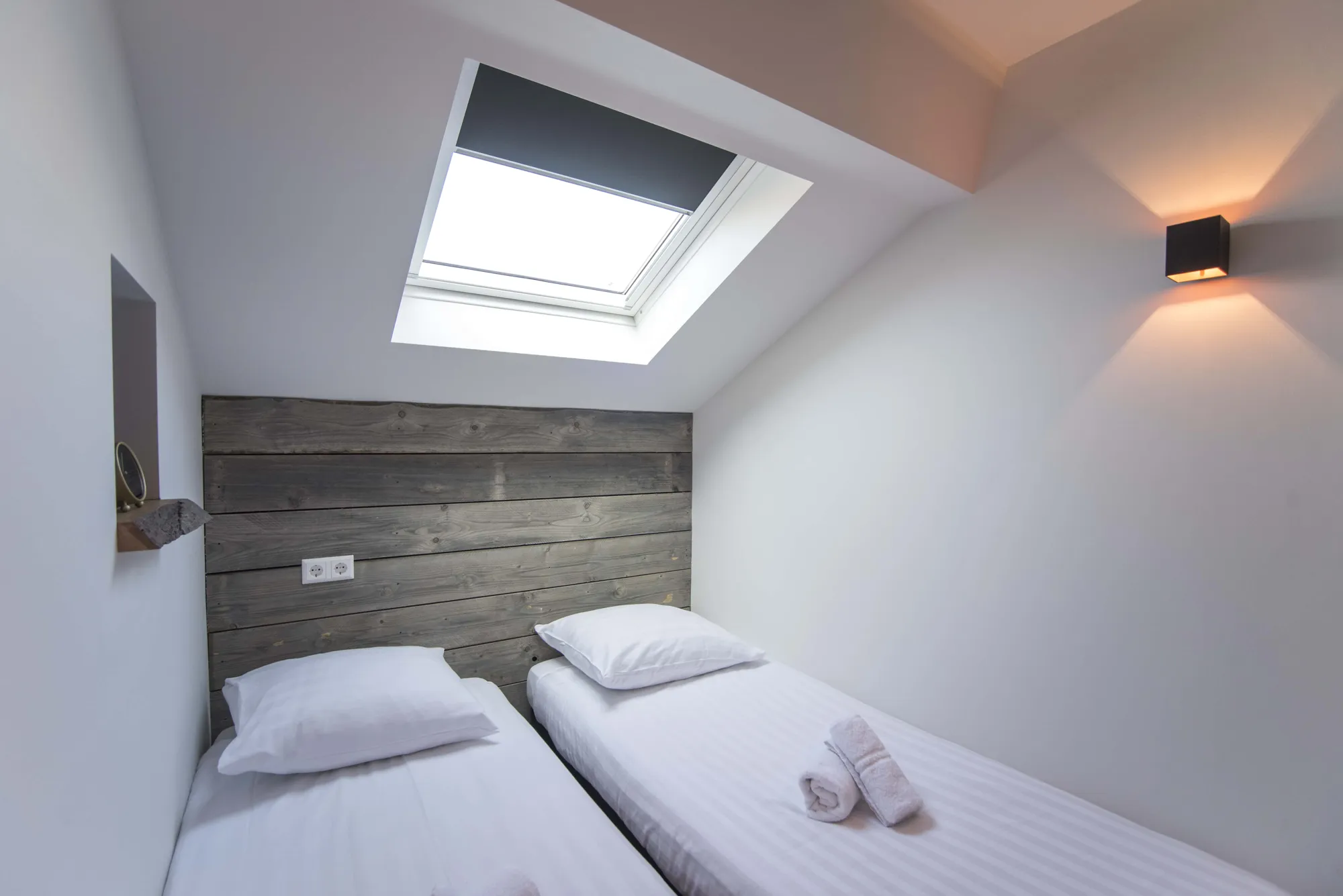 Bedroom with skylight